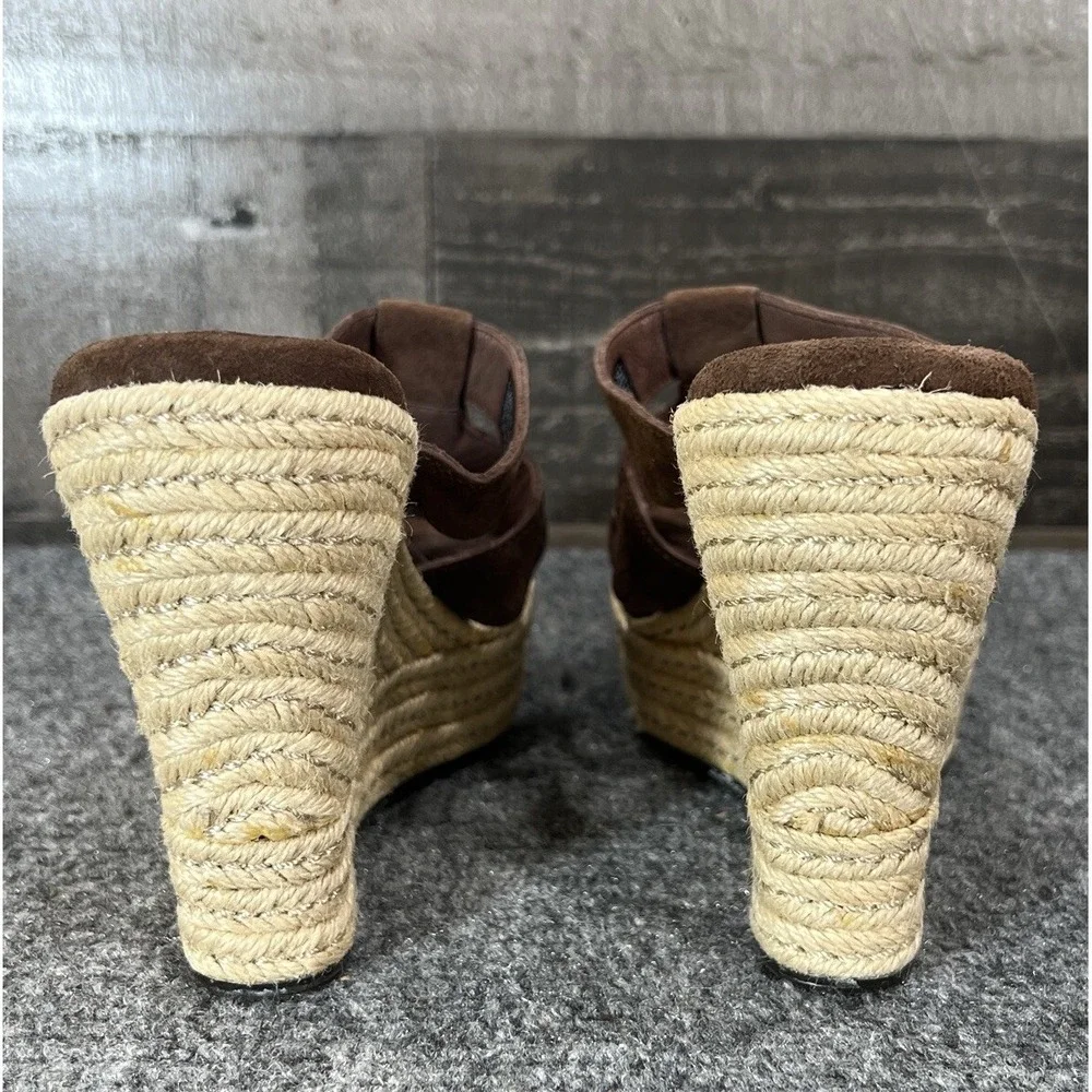 UGG Australia Brown Suede Strap Wedges Womens EU 39 US 8-8.5